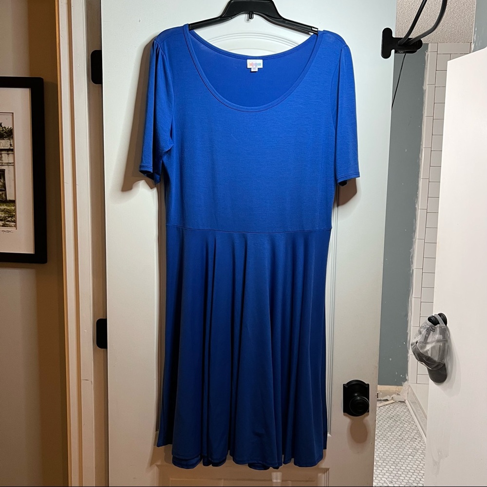 LulaRoe 3xl Blue Nicole Dress